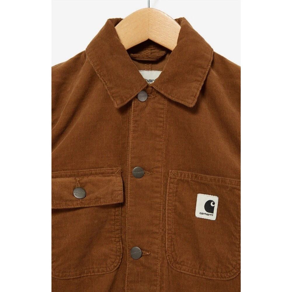 Carhartt WIP Womens Michigan Hamilton Chore Jacket Medium Brown Corduroy - Picture 2 of 15